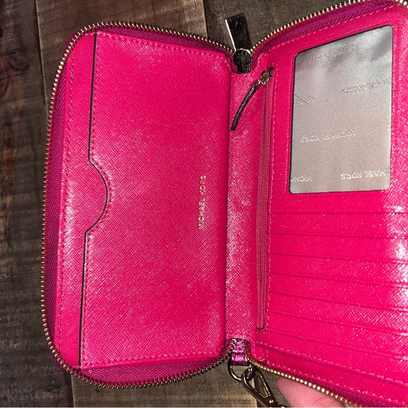 Michael Kors Bags Michael Kors Pink Metallic Dome Crossbody Purse